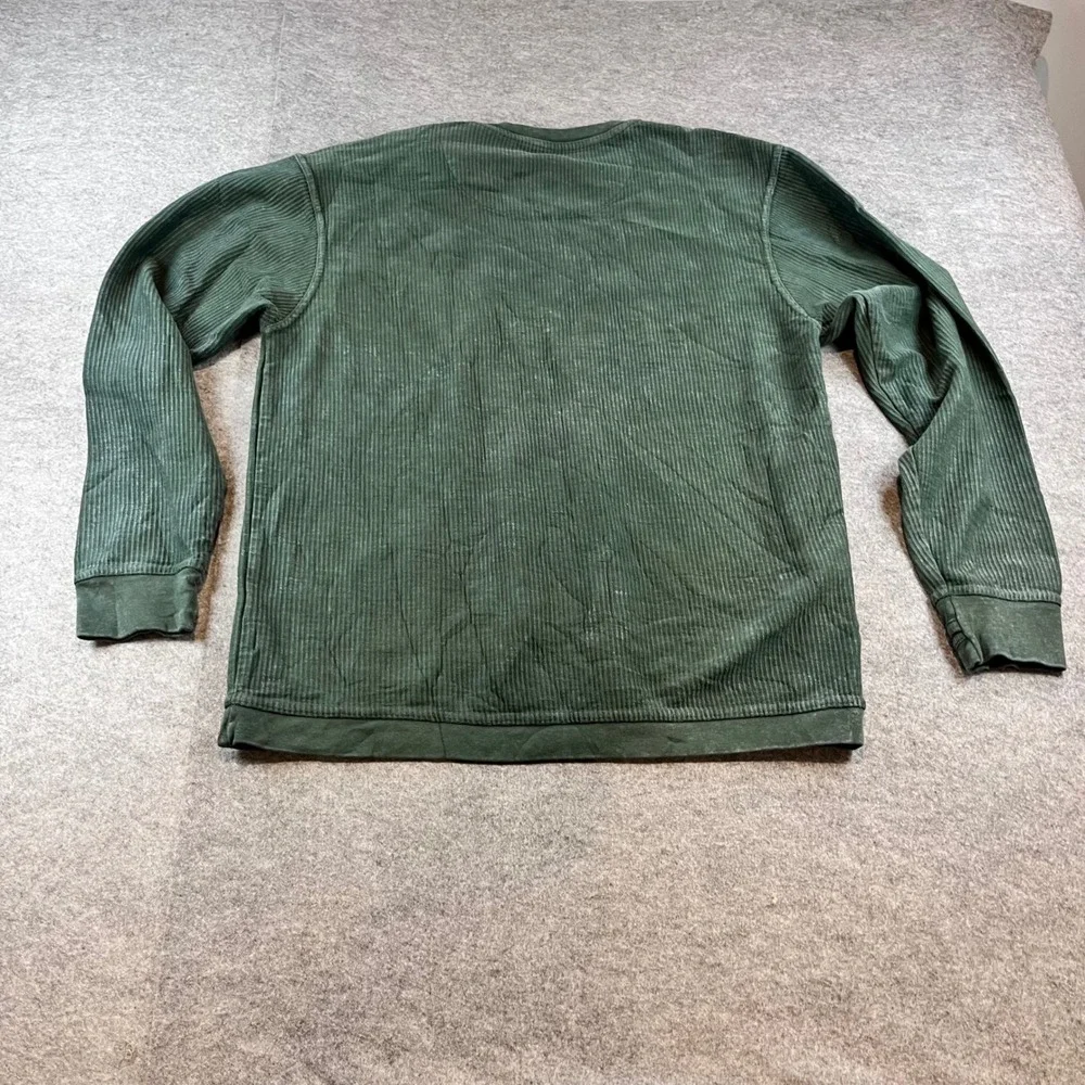 Pressbox Mens University of La Verne Green Corded Ribbed Shirt Med NCAA Gameday